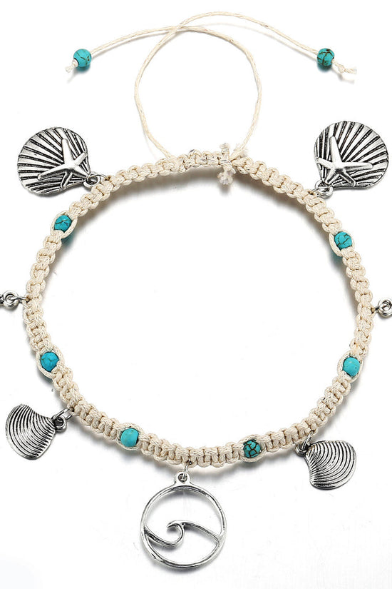 Simplicity Anklets Green Blue Color Star Fish Anklet Women Beach Foot Jewelry Leg Chain Ankle Bracelets Foot Accessory