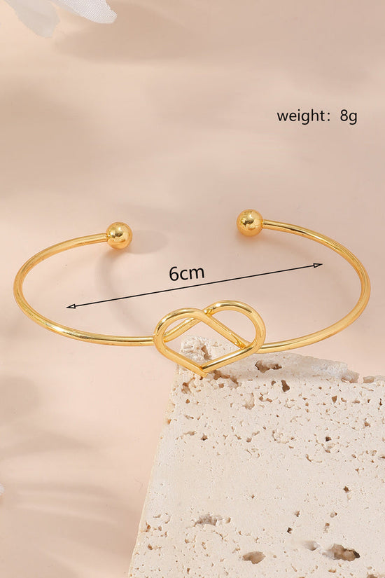 Metal Twist Geometric Knot Winding Hollow Open-end High-grade Light Luxury Personality Fashion Ladies' Bracelet