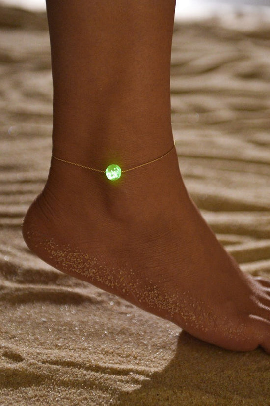 Personalized Women's Anklet Acrylic Luminous Beads