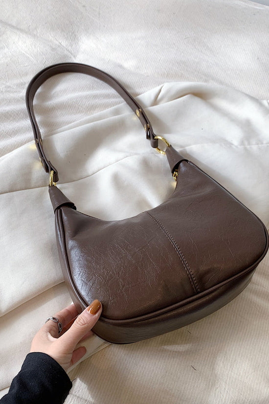 Underarm Bag Oil Wax Leather Trendy Texture One-shoulder Crossboby Bag Women's Bag