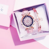 Rotating ladies net red quartz watch casual