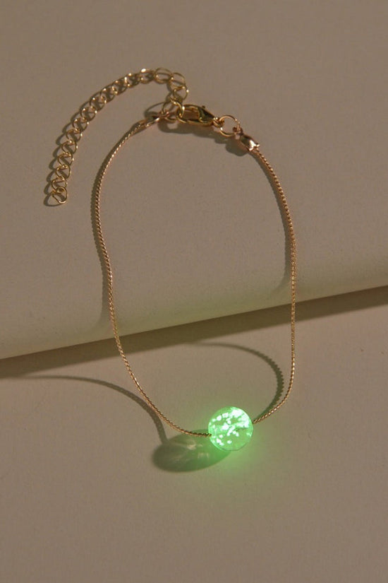 Personalized Women's Anklet Acrylic Luminous Beads