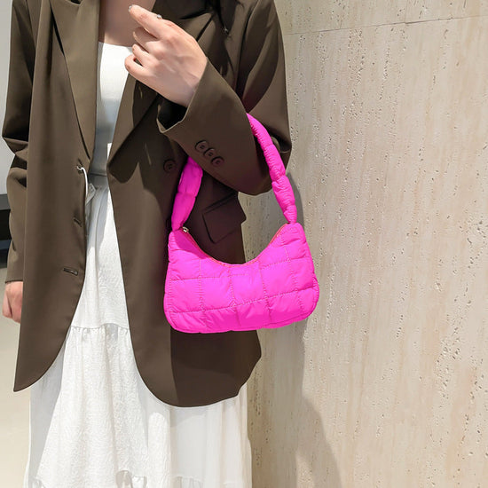 Fashion Simple One Shoulder Underarm New Moon Bag Women's