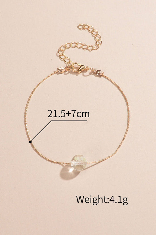 Personalized Women's Anklet Acrylic Luminous Beads