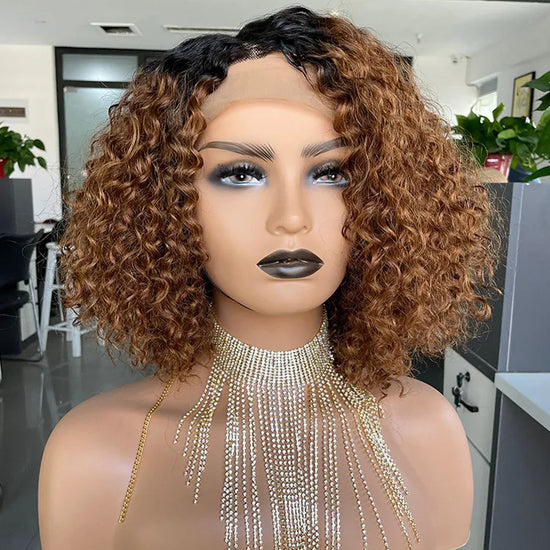 Ombre Curly Bobo 1B/30 Wig
