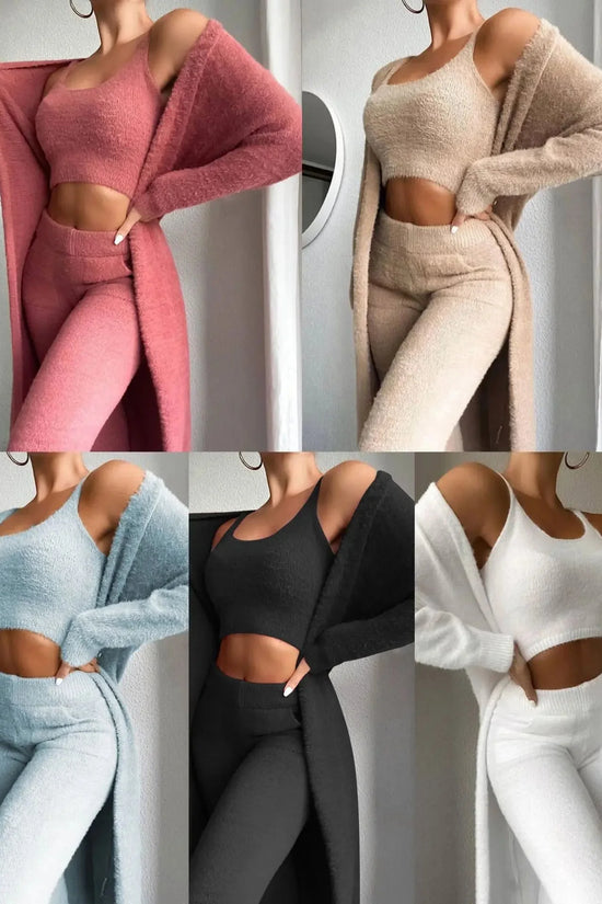 3-Piece Fuzzy Fleece Loungewear Set