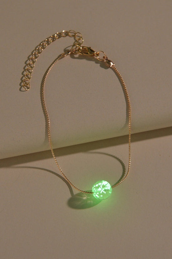 Personalized Women's Anklet Acrylic Luminous Beads
