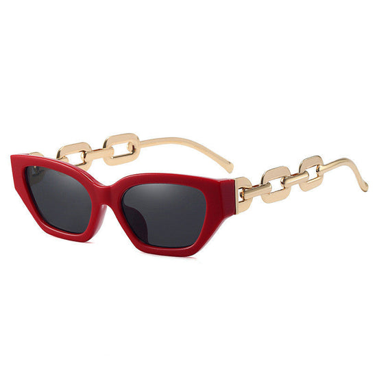Small Frame Personalized Chain Temples Sunshade Sunglasses