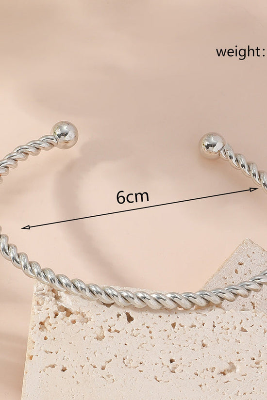 Metal Twist Geometric Knot Winding Hollow Open-end High-grade Light Luxury Personality Fashion Ladies' Bracelet