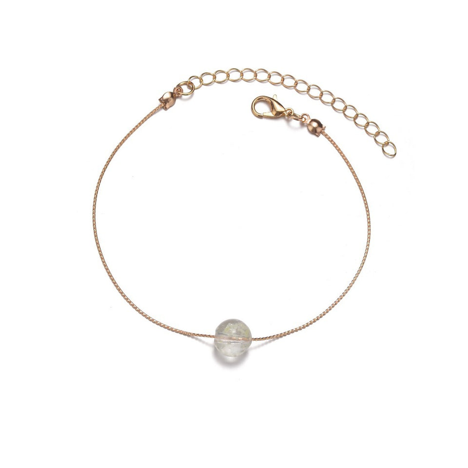 Personalized Women's Anklet Acrylic Luminous Beads