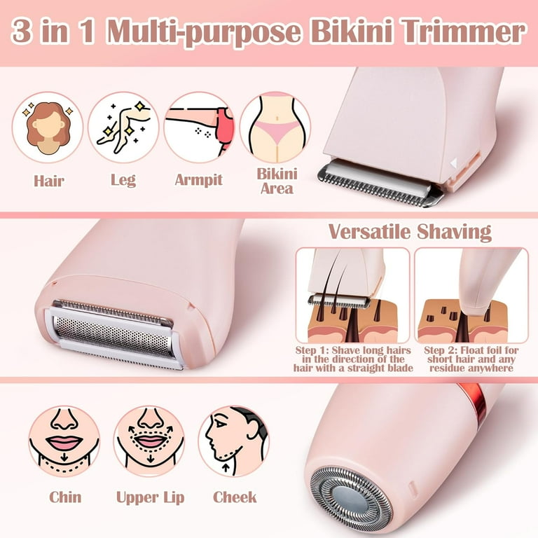 Women's 2-in-1 Waterproof Razor & Bikini Trimmer