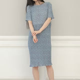 Comfortable Nightdress Women's Short Sleeve Floral Slimming Dress