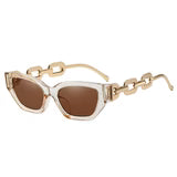 Small Frame Personalized Chain Temples Sunshade Sunglasses