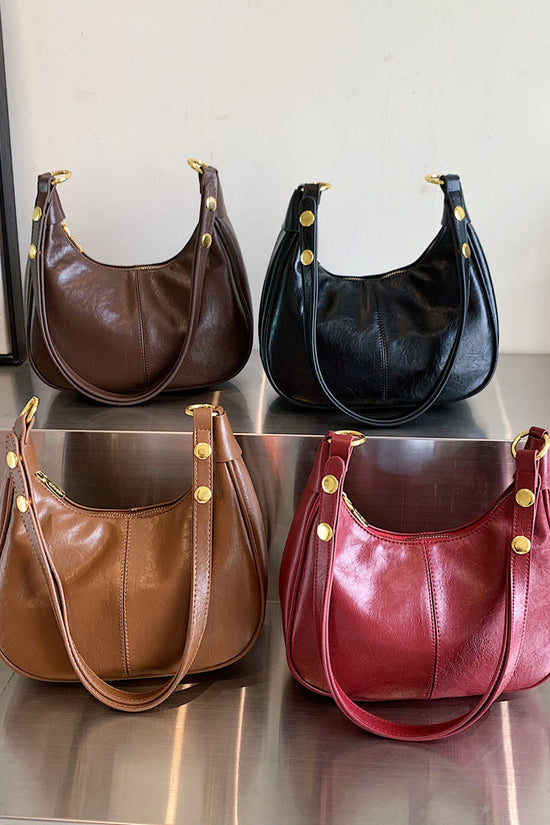 Underarm Bag Oil Wax Leather Trendy Texture One-shoulder Crossboby Bag Women's Bag