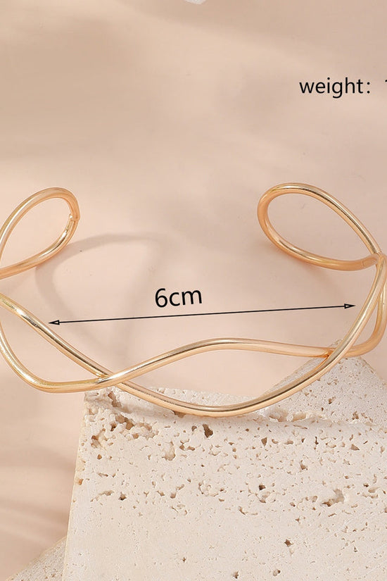 Metal Twist Geometric Knot Winding Hollow Open-end High-grade Light Luxury Personality Fashion Ladies' Bracelet