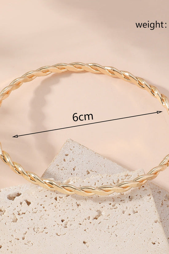 Metal Twist Geometric Knot Winding Hollow Open-end High-grade Light Luxury Personality Fashion Ladies' Bracelet