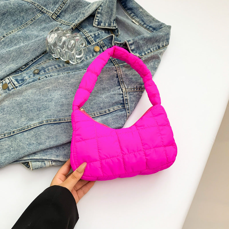 Fashion Simple One Shoulder Underarm New Moon Bag Women's