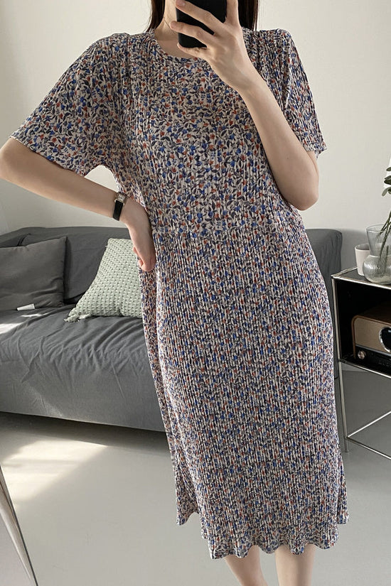 Comfortable Nightdress Women's Short Sleeve Floral Slimming Dress