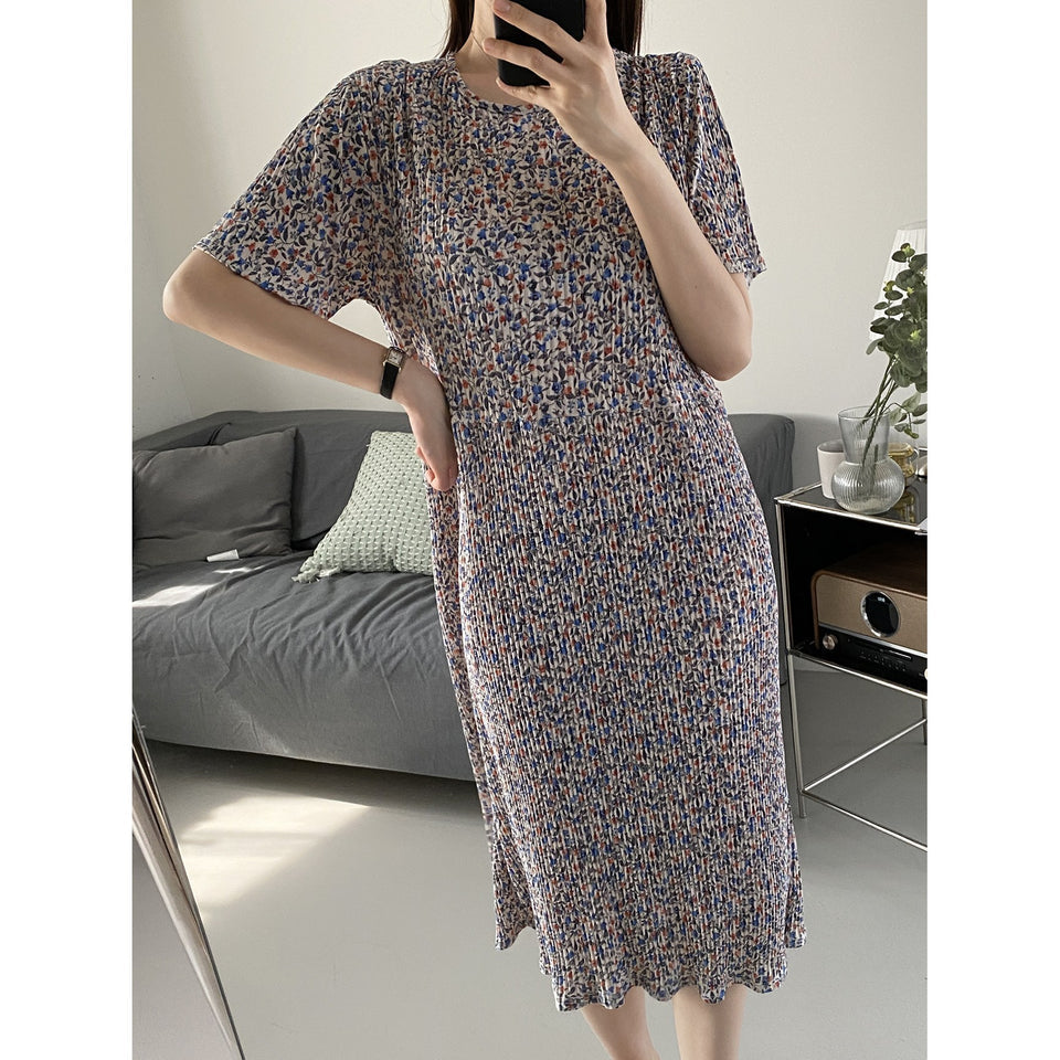 Comfortable Nightdress Women's Short Sleeve Floral Slimming Dress
