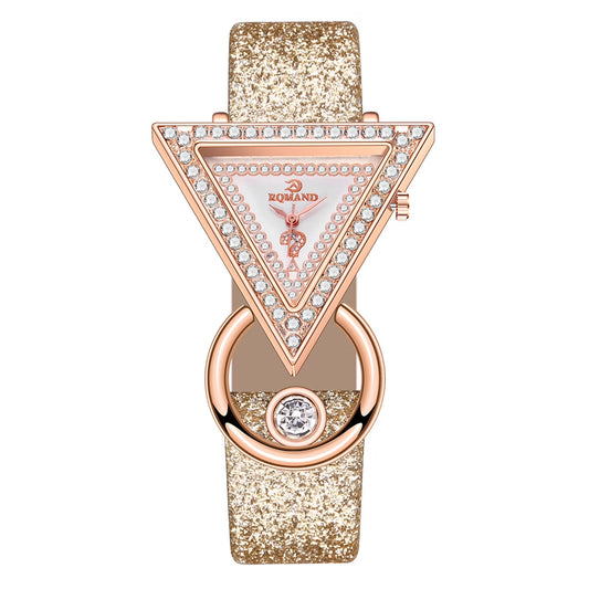 Fashion Woman's Steel Belt Analog Sport Quartz Wrist Watch Colorful glass Watch