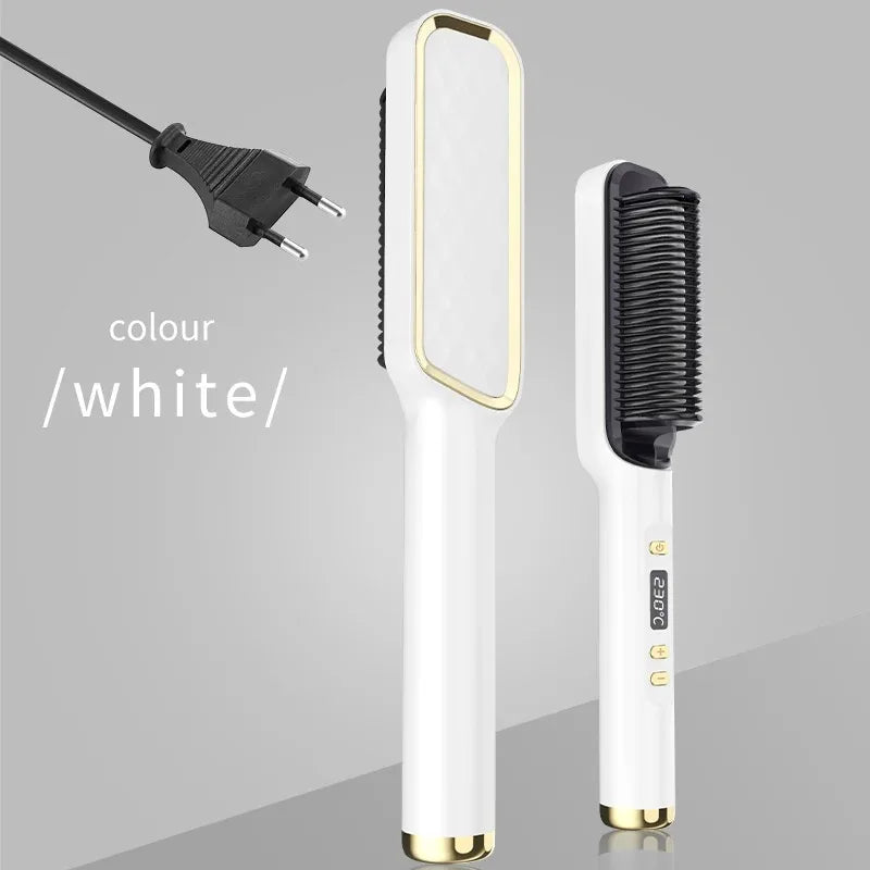 Electric Hot Comb Straightener Brush Tool