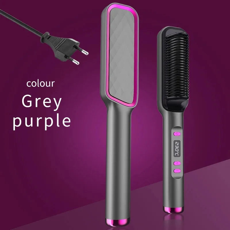 Electric Hot Comb Straightener Brush Tool