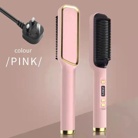 Electric Hot Comb Straightener Brush Tool