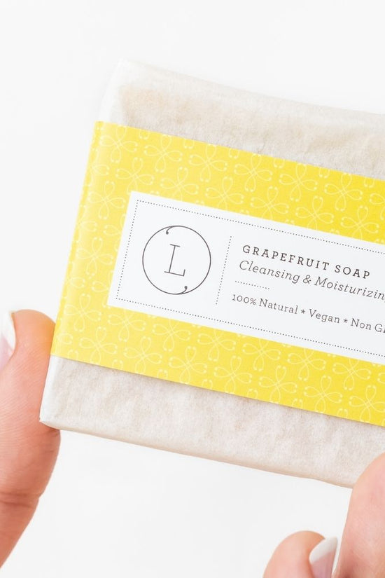 2x Natural Handmade Soap Bar, Pink Grapefruit Soap