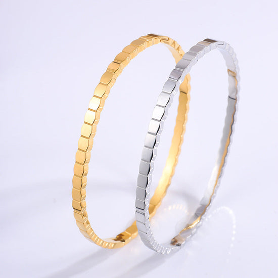Irregular Honeycomb Fashion Minimalist Titanium Steel Bracelet