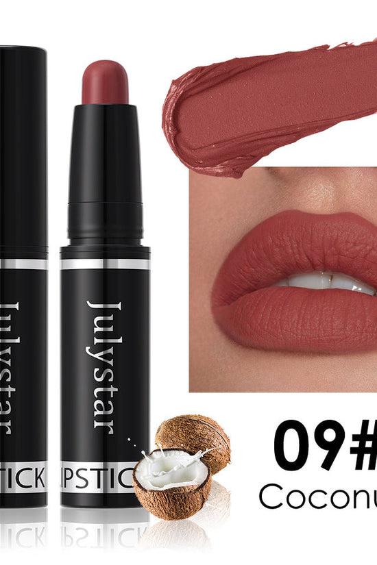 Matte Finish Makeup Lipstick Rotating Velvet Lasting No Stain On Cup