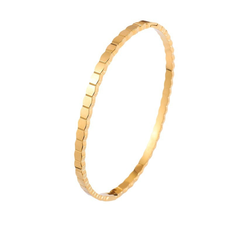 Irregular Honeycomb Fashion Minimalist Titanium Steel Bracelet
