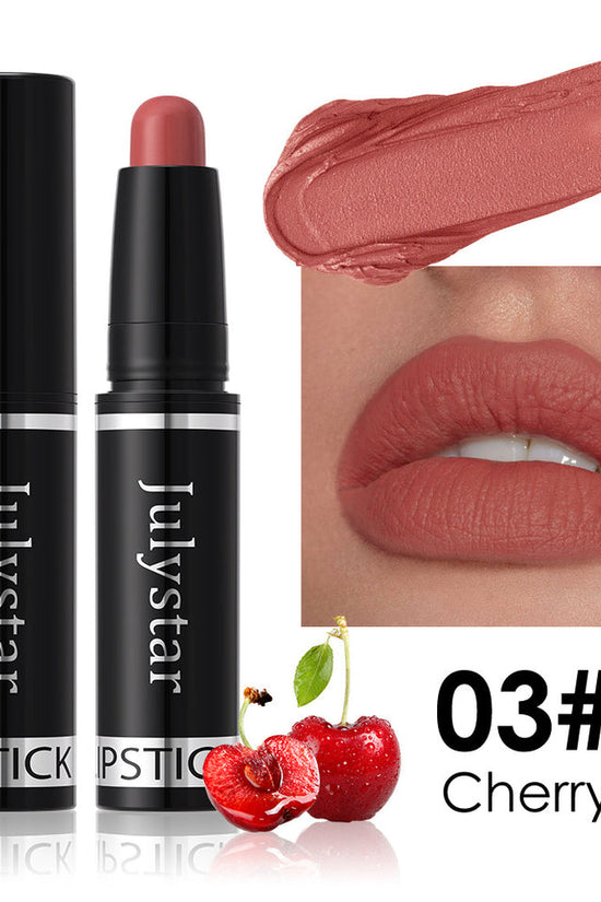Matte Finish Makeup Lipstick Rotating Velvet Lasting No Stain On Cup