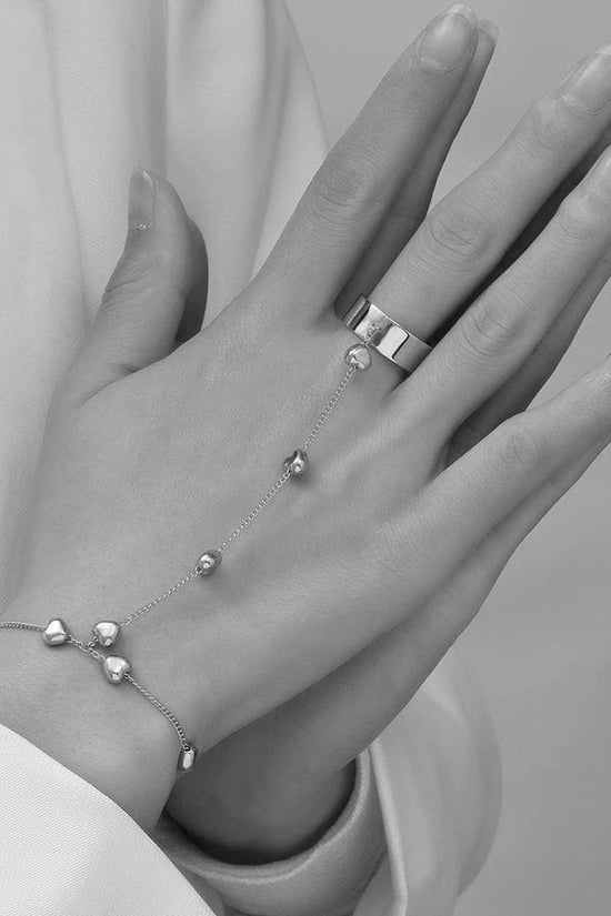 Creative Ring Connecting Finger Love Chain Bracelet
