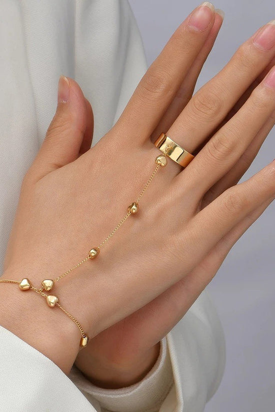 Creative Ring Connecting Finger Love Chain Bracelet
