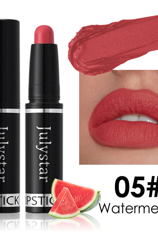 Matte Finish Makeup Lipstick Rotating Velvet Lasting No Stain On Cup