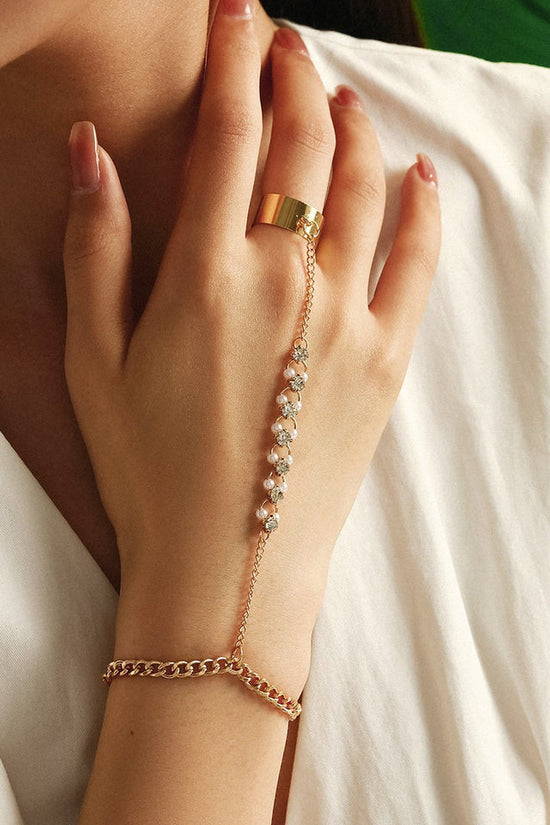 Creative Ring Connecting Finger Love Chain Bracelet