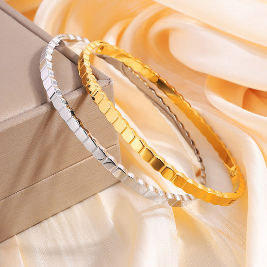 Irregular Honeycomb Fashion Minimalist Titanium Steel Bracelet