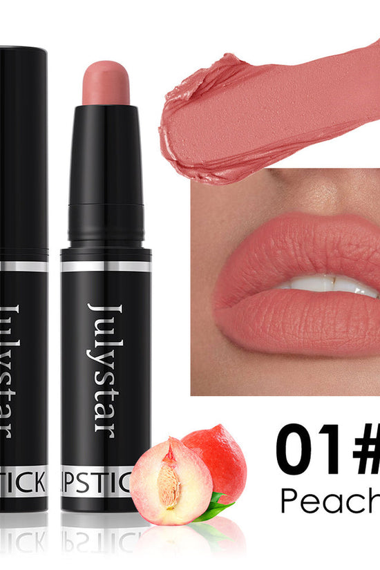 Matte Finish Makeup Lipstick Rotating Velvet Lasting No Stain On Cup