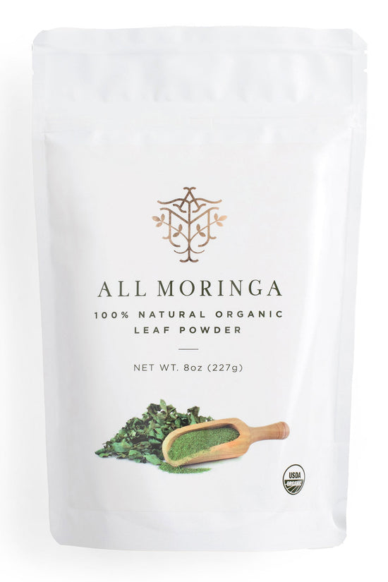 Premium Organic Moringa Oleifera Leaf Powder, Raw, Pure, Non GMO