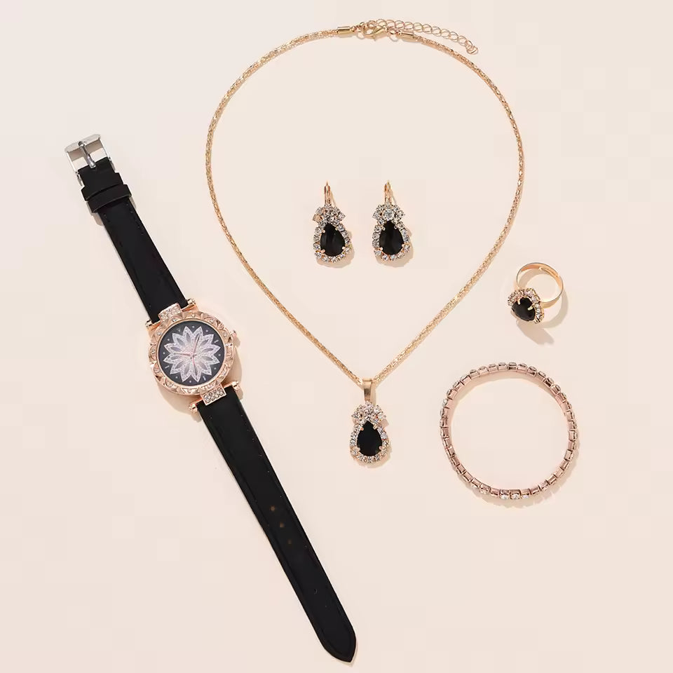 Rotating ladies net red quartz watch casual