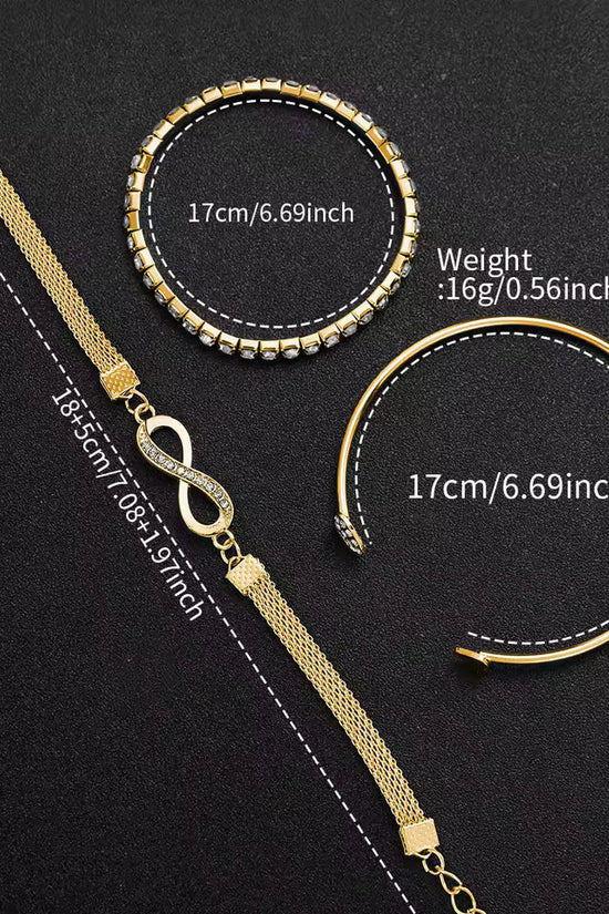 4PCS Women’s Quartz Watch & Bracelet Set
