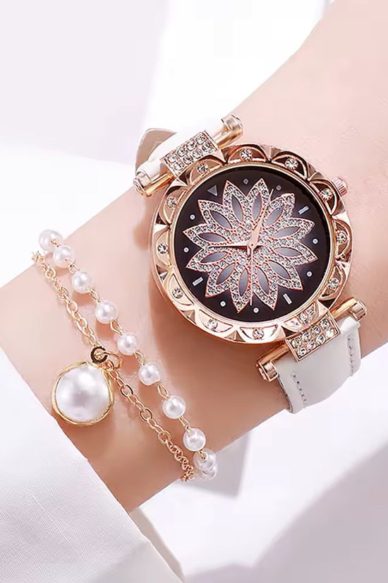 Rotating ladies net red quartz watch casual