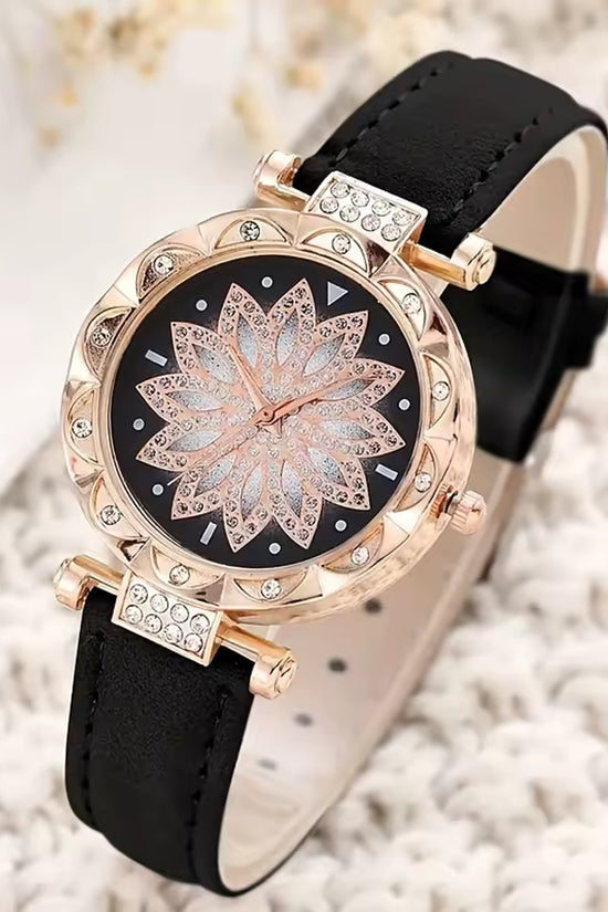 Rotating ladies net red quartz watch casual