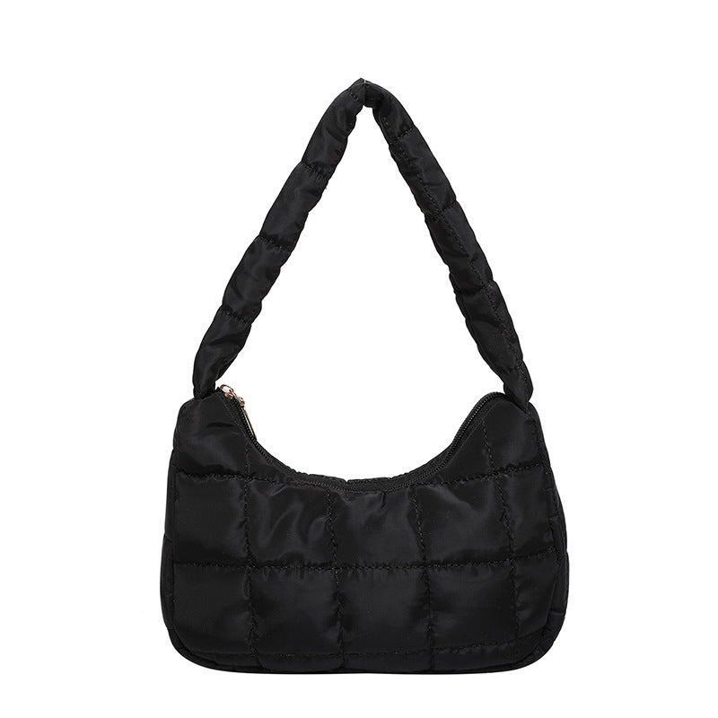 Fashion Simple One Shoulder Underarm New Moon Bag Women's