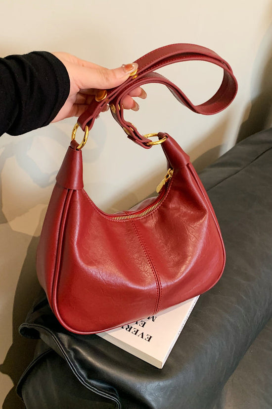 Underarm Bag Oil Wax Leather Trendy Texture One-shoulder Crossboby Bag Women's Bag