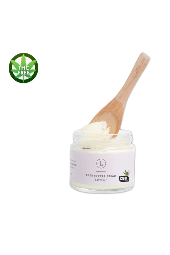 CBD Lavender Shea Butter with CBD, Body Cream (THC free)