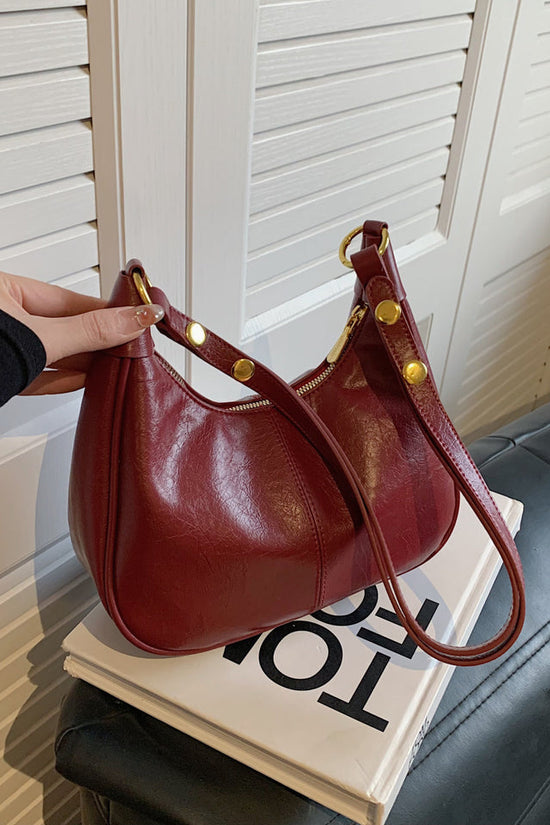 Underarm Bag Oil Wax Leather Trendy Texture One-shoulder Crossboby Bag Women's Bag