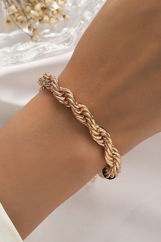 Metal Twist Geometric Knot Winding Hollow Open-end High-grade Light Luxury Personality Fashion Ladies' Bracelet