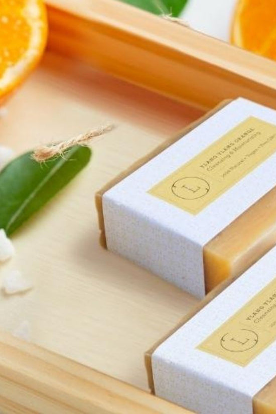 2x Natural Handmade Soap Bar, Orange Ylang Ylang Soap